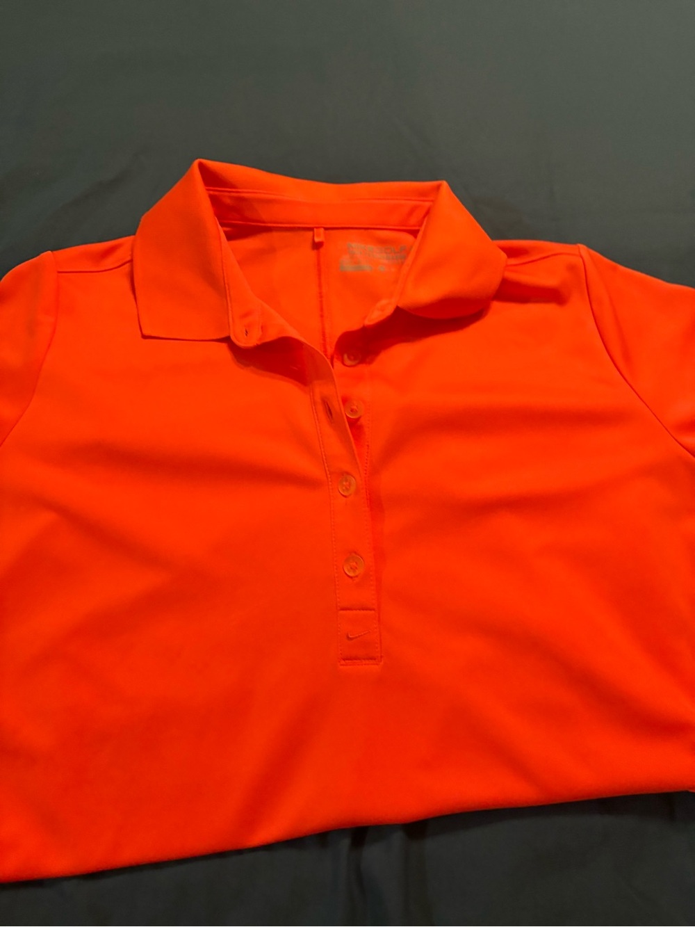 Nike Women's Bright Orange Button-Down Polo